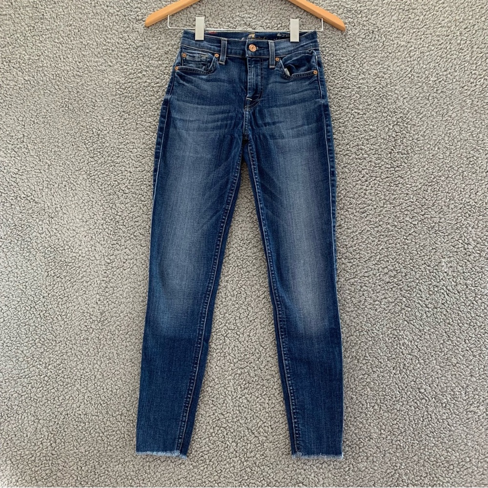 7 For All Mankind The Ankle Skinny Women's Jeans Cropped   -    Size:  24